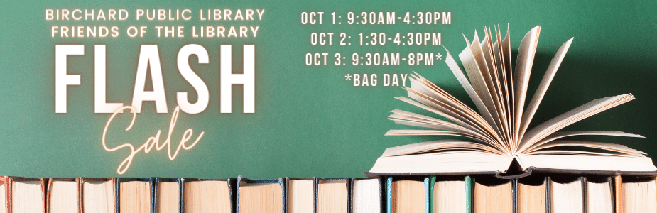 Flash Book Sale, October 1, 2, & 3