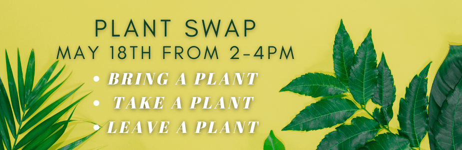 Plant Swap, Saturday, May 18 from 2-4 pm